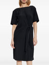 Emporio Armani midi dress with waist knot