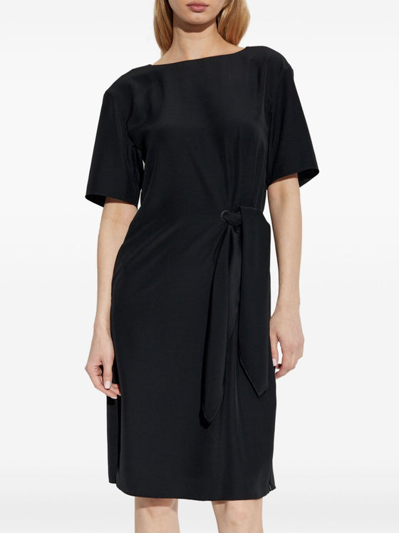 Emporio Armani midi dress with waist knot