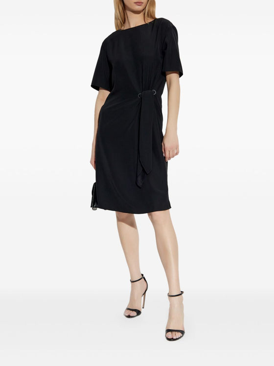 Emporio Armani midi dress with waist knot