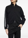 Emporio Armani Full zip jersey sweatshirt with ASV logo bands