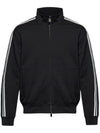Emporio Armani Full zip jersey sweatshirt with ASV logo bands