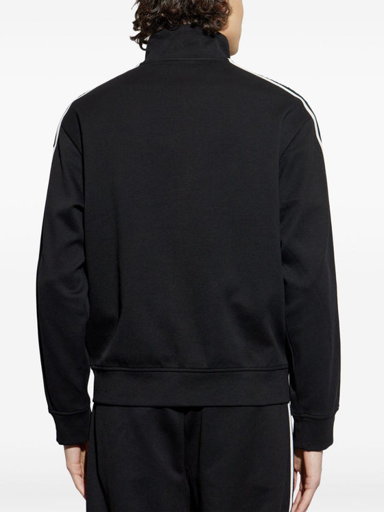 Emporio Armani Full zip jersey sweatshirt with ASV logo bands