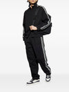 Emporio Armani Full zip jersey sweatshirt with ASV logo bands