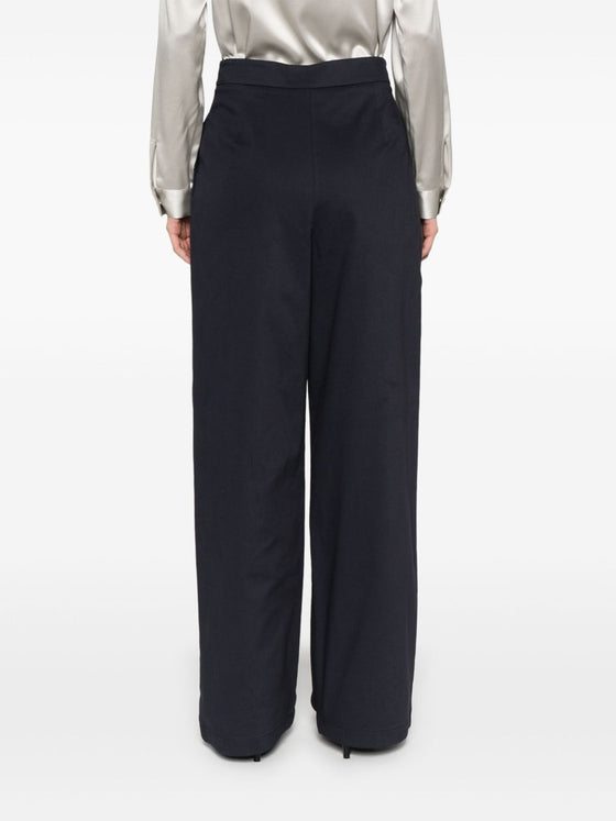 Emporio Armani Cotton Wide Leg Trousers