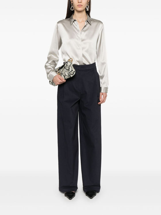 Emporio Armani Cotton Wide Leg Trousers