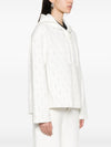 Emporio Armani Zip-up hoodie in double jersey with all-over lettering