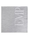 Emporio Armani Logo cotton blend scarf