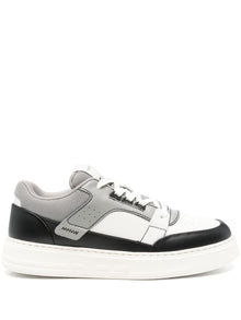  Emporio Armani Leather and mesh sneakers with contrasting details