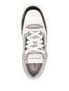 Emporio Armani Leather and mesh sneakers with contrasting details