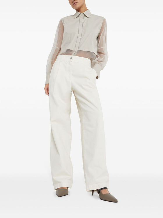 Brunello Cucinelli City Heels in Nappa Leather with Shiny Strap