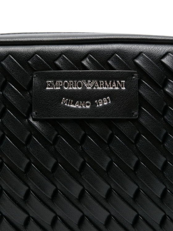 EMPORIO ARMANI EXCLUSIVE Emporio Armani Woven leather camera case with chain strap