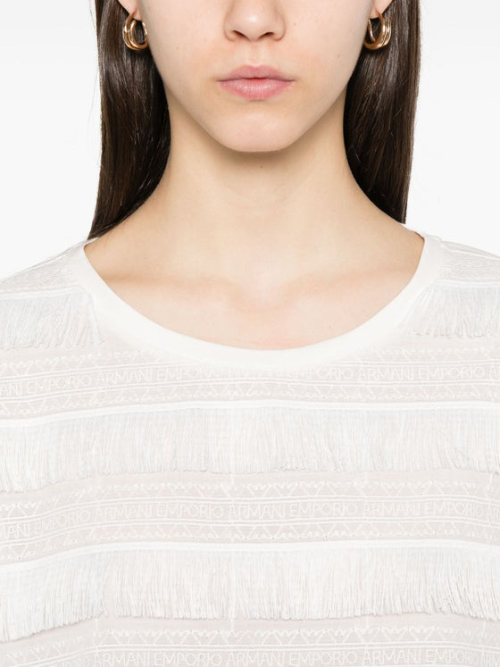 Emporio Armani T-shirt with fringes