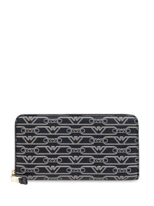  Emporio Armani Allover logo continental wallet