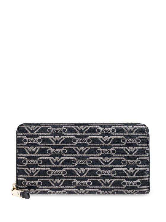 Emporio Armani Allover logo continental wallet