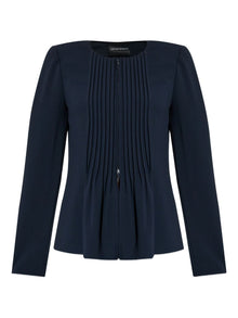 Emporio Armani Jacket in fluid woven fabric with pleats