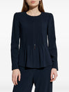 Emporio Armani Jacket in fluid woven fabric with pleats