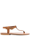 K Jacques St Tropez Sandals Leather Brown