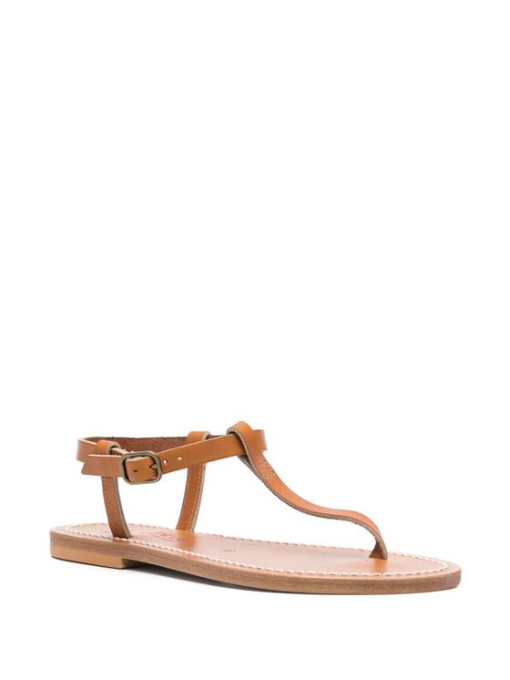 K Jacques St Tropez Sandals Leather Brown