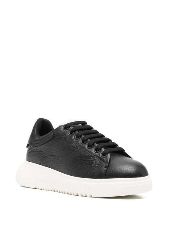 EMPORIO ARMANI EXCLUSIVE Emporio Armani Tumbled leather sneakers