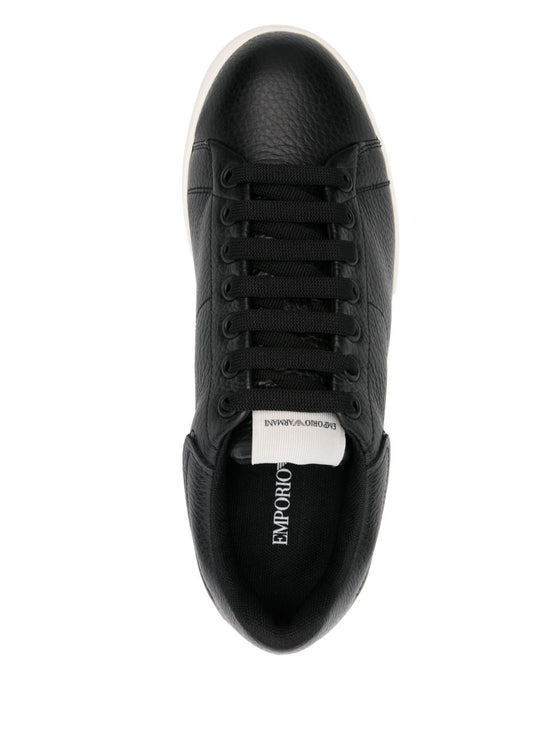 EMPORIO ARMANI EXCLUSIVE Emporio Armani Tumbled leather sneakers