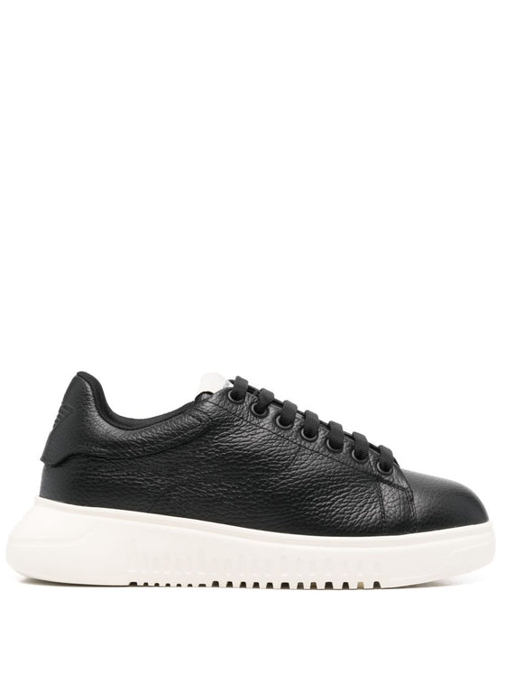 EMPORIO ARMANI EXCLUSIVE Emporio Armani Tumbled leather sneakers