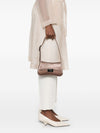 Emporio Armani Satin shoulder bag with rhinestones