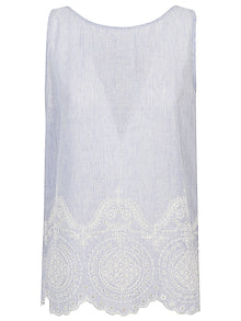  Front Street Top Clear Blue