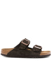 Birkenstock Arizona buckled suede sandals