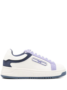  EMPORIO ARMANI EXCLUSIVE Emporio Armani Leather sneakers with suede details and eagle plate