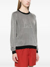 Emporio Armani Two-tone fisherman’s rib jumper with EA logo