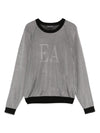 Emporio Armani Two-tone fisherman’s rib jumper with EA logo