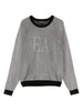 Emporio Armani Two-tone fisherman’s rib jumper with EA logo