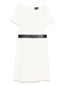 Emporio Armani Ottoman-jersey belted dress