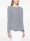 Emporio Armani Jacket in fluid woven fabric with pleats