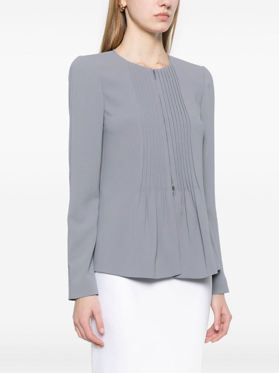 Emporio Armani Jacket in fluid woven fabric with pleats