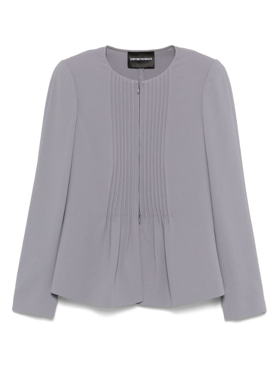 Emporio Armani Jacket in fluid woven fabric with pleats