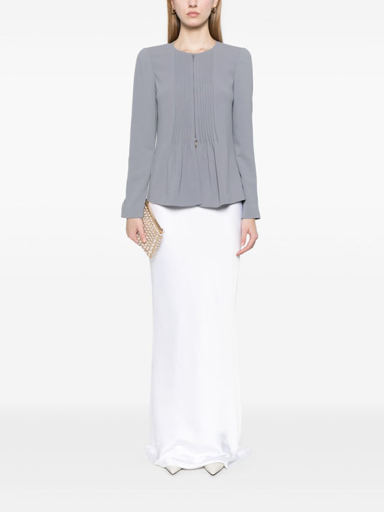 Emporio Armani Jacket in fluid woven fabric with pleats