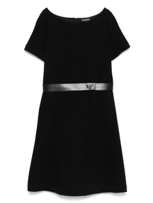  Emporio Armani Ottoman-jersey belted dress