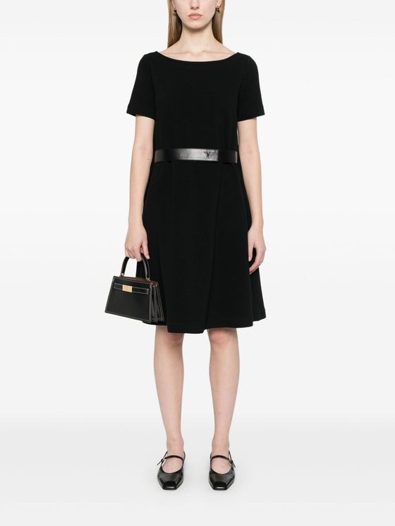 Emporio Armani Ottoman-jersey belted dress