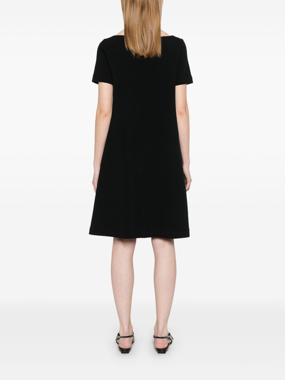 Emporio Armani Ottoman-jersey belted dress
