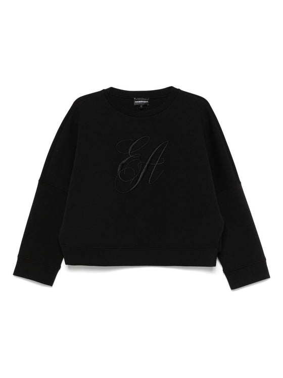 Emporio Armani Double jersey sweatshirt with logo embroidery