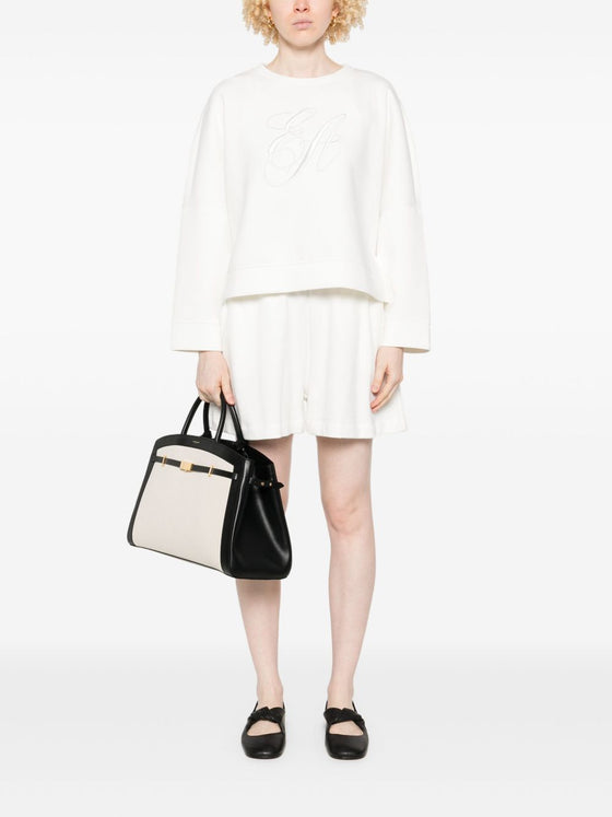 Emporio Armani Double jersey sweatshirt with EA logo embroidery