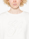 Emporio Armani Double jersey sweatshirt with EA logo embroidery