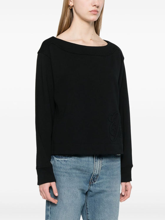 Emporio Armani logo embossed sweatshirt