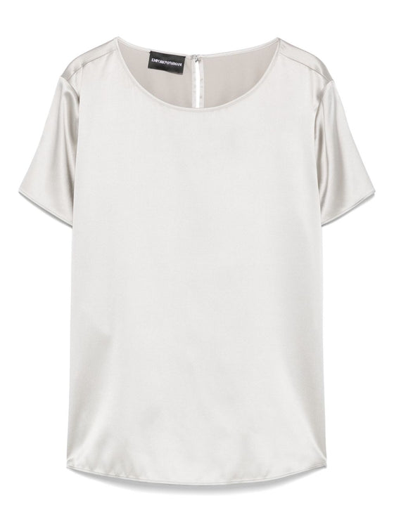 Emporio Armani crewneck silk top