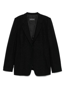  Emporio Armani lurex-detail crepe blazer