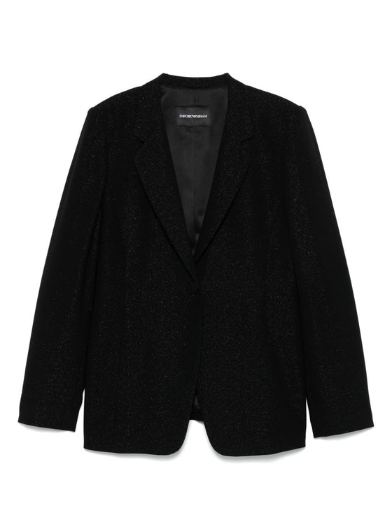 Emporio Armani lurex-detail crepe blazer