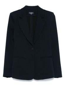  Emporio Armani Icon single-breasted blazer in an embossed jacquard knit jersey