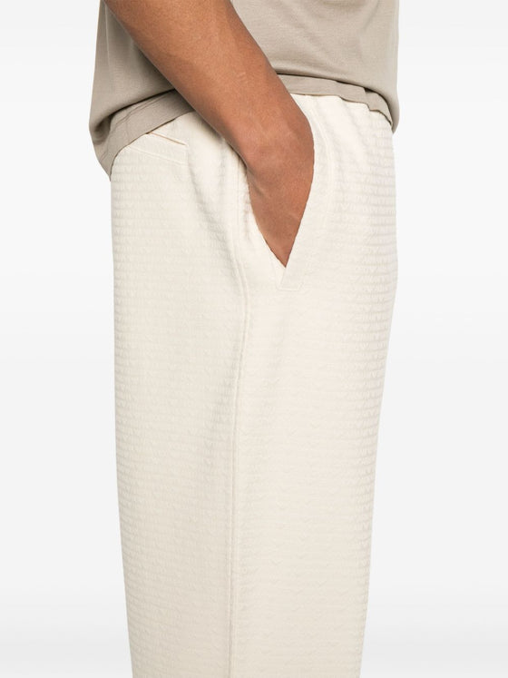 Emporio Armani ASV Lyocell blend jersey joggers with all-over lettering