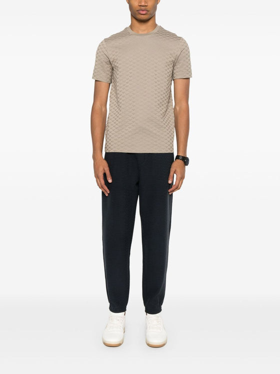 Emporio Armani ASV Lyocell blend jersey joggers with all-over lettering